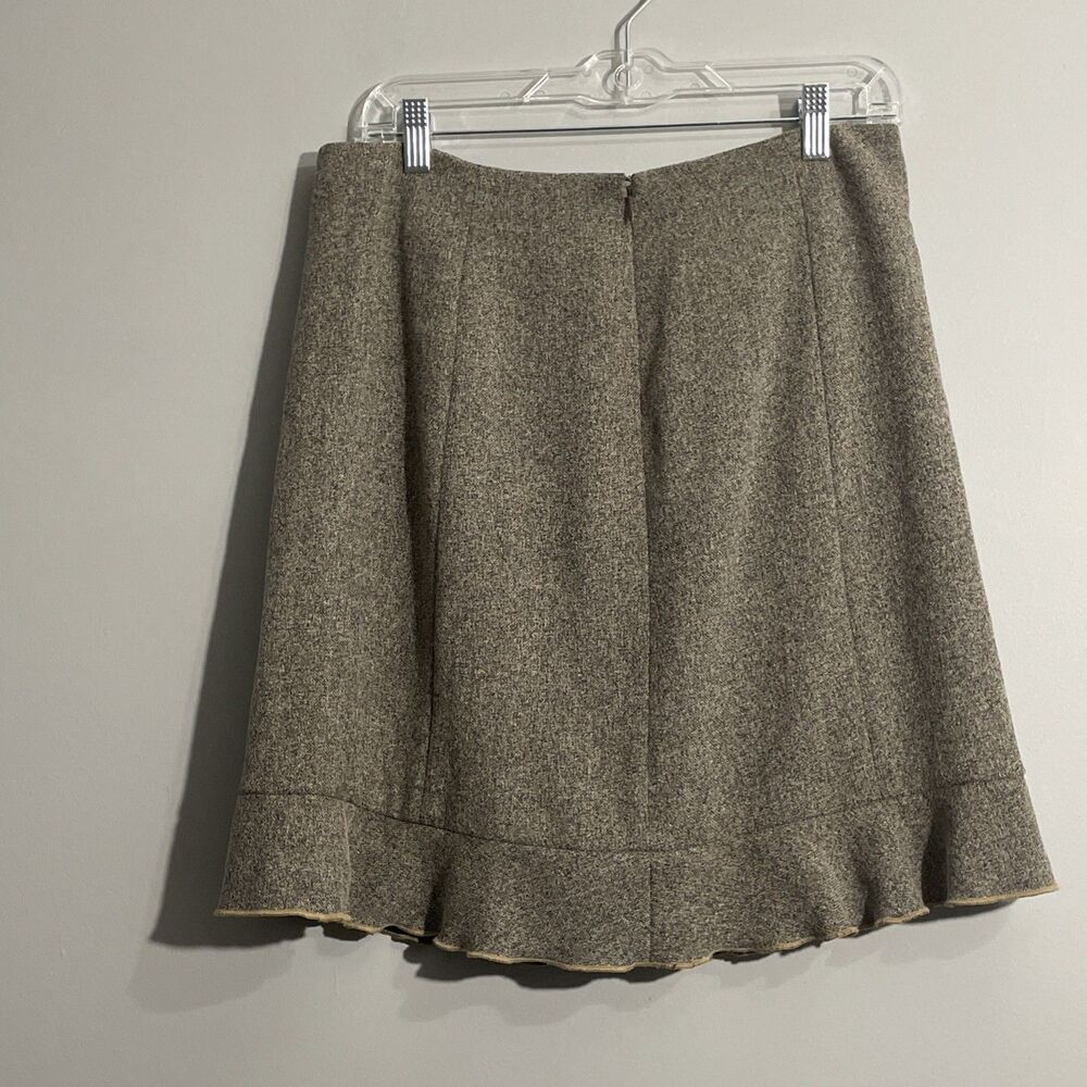 Bloomingdale’s Women’s Brown Skirt Size 12P Zip Closure Office Preppy Academia